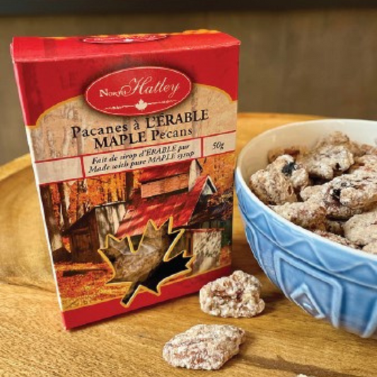 # 113 | PACANES ENROBÉES À L’ÉRABLE (MAPLE COATED PECANS) 50 GR.
