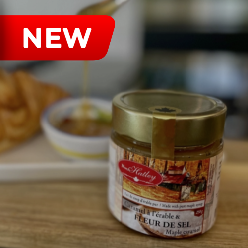 # 109 | CARAMEL À L’ÉRABLE ET FLEUR DE SEL (MAPLE CARAMEL) 250 GR.