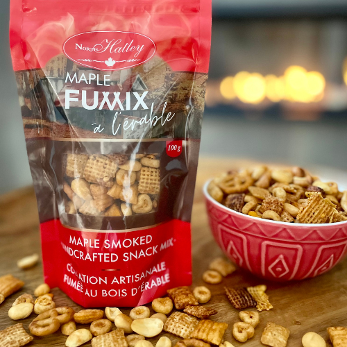 # 108 | COLLATION FUMÉE À L'ÉRABLE (MAPLE SMOKE SNACK MIX) 100 GR.